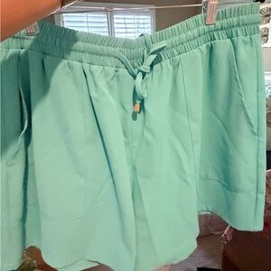 Stylish High Waist Aqua Women's Shorts